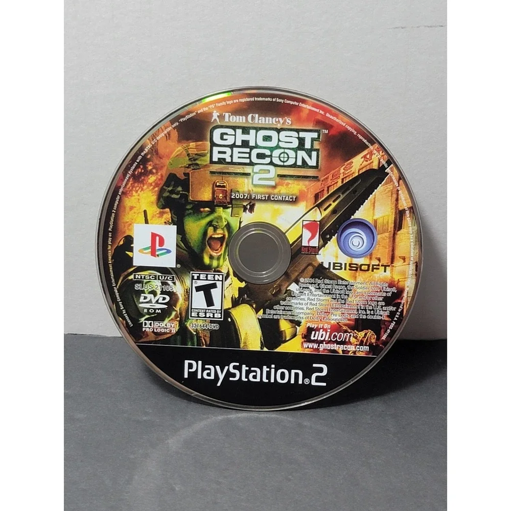 2004 PlayStation 2 Video Game Ghost Recon 2 PS2 Tested Disc Only